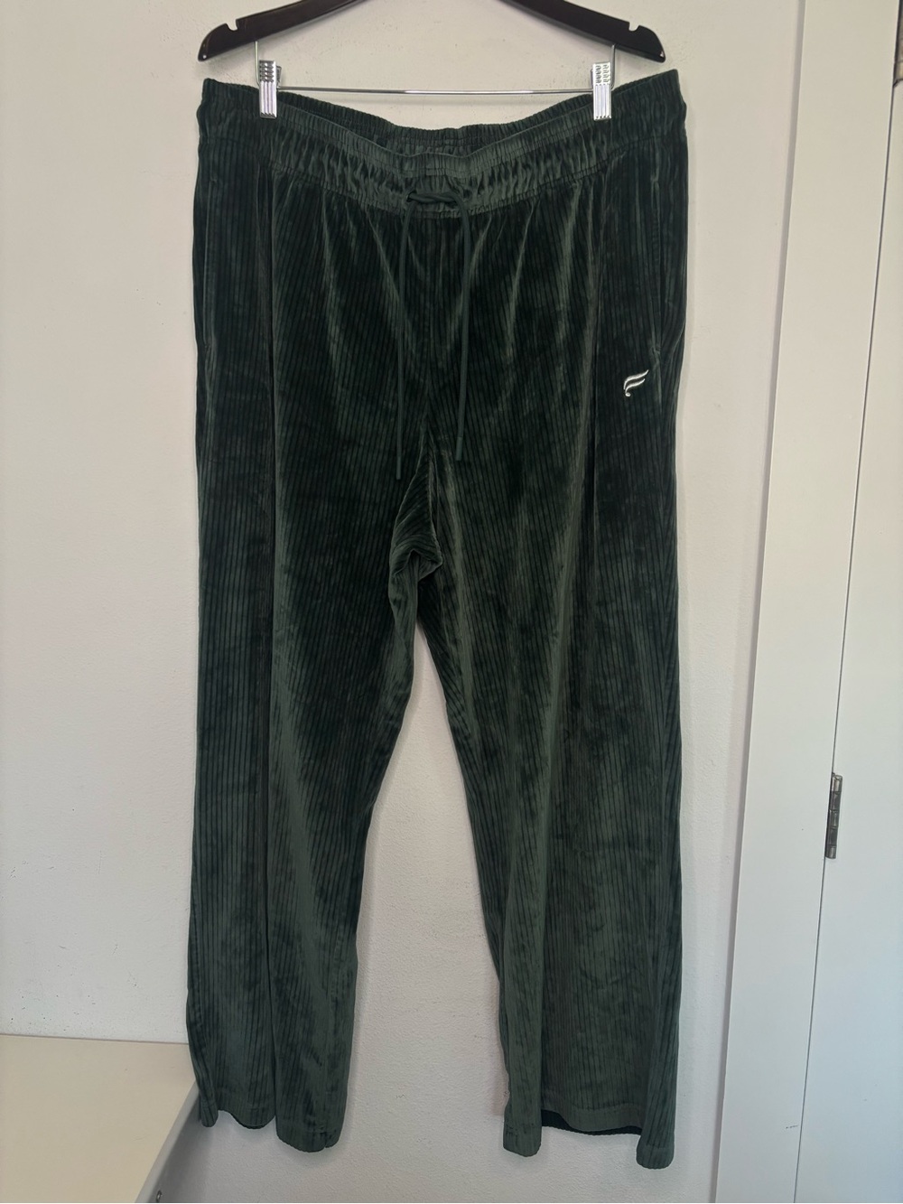 FABLETICS EMERALD GREEN VELOUR STRIAGHT LEG LOUNGE PANTS SZ XXL
